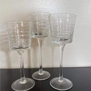 Party lite clear tea light candle holder set of 3